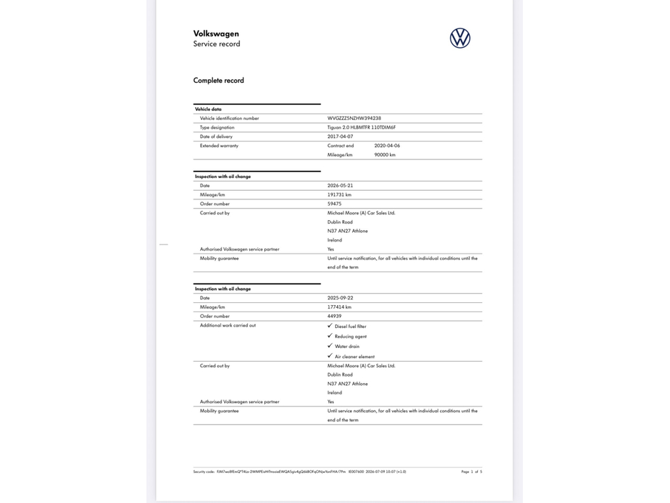 2017 Volkswagen Tiguan 2L Diesel For Sale Images