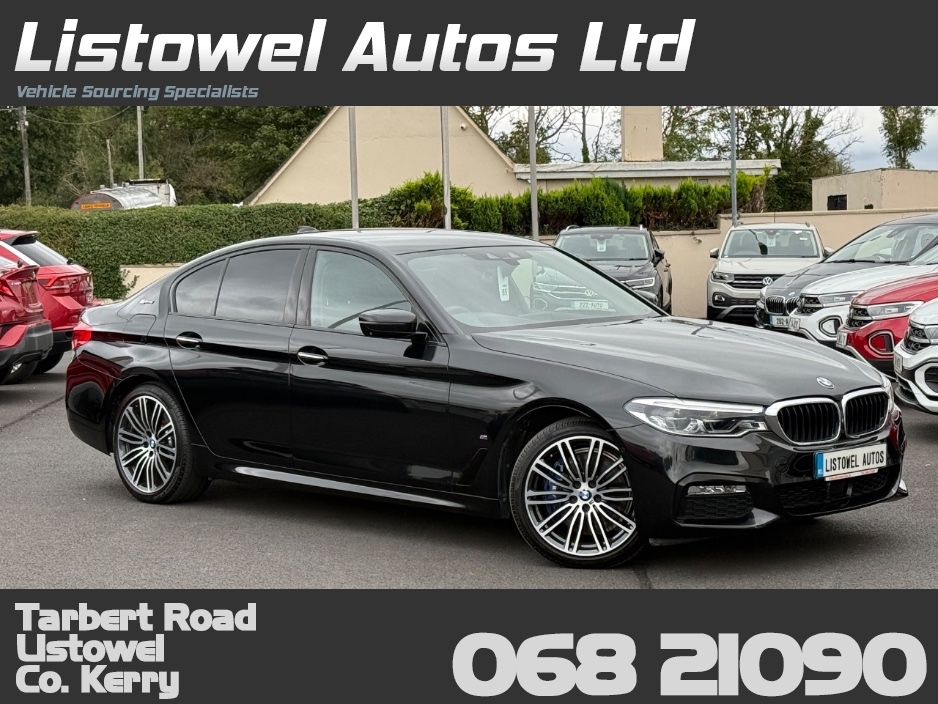 BMW 5 Series 530E M-SPORT 184BHP AUTOMATIC HYBRID *VIRTUAL COCKPIT, REAR VIEW CAMERA, 19 " DIAMOND CUT ALLOYS, PARKING SENSORS FRONT & REAR, MEMORY SEATS, LEATHER UPHOLSTERY, 3 STAGE HEATED SEATS,HEADS UP DISPLAY*