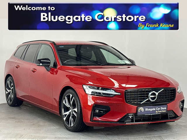 2021 VOLVO V60 2.0 R-DESIGN B3 MHEV 161 B**BLACK LEATHER INTERIOR**FRONT HEATED ELECTRIC SEATS**HEATED MULTIFUNCTIONAL STEERING WHEEL**TOUCH SCREEN MEDIA DISPLAY**REVERSE CAMERA**PARKING SENSORS**ELECTRIC TAILGATE**