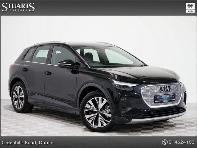 2023 AUDI Q4 E-TRON *SOLD DEPOSIT TAKEN*“40 – BIGGER BATTERY* Q4 E-TRON SPORT SUV: MYTHOS BLACK METALLIC, HEADS-UP DISPLAY, 19” DIAMOND CUT ALLOYS, CRUISE CONTROL, HEATE