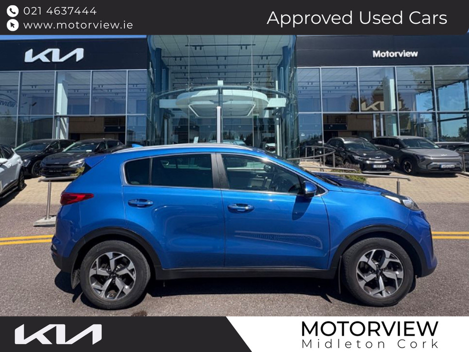Kia Sportage K3 5DR, Reversing Camera, Six speed transmission, Sat Nav, Electric Mirrors, Heated Seats, Multi-Function Steering Wheel, Wireless Smartphone Control,
