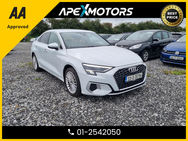 2022 AUDI A3 FINANCE ARRANGED * 1.0 4Dr SALOON * NEW NCT APR-26 * STAMPED SERVICE HISTORY * AA APPROVED * 101 SAFETY CHECKLIST * AUTOMATIC (DSG) * IMMACULATE * HEATED SEATS * COLOUR REVERSE CAMERA * TOP-SPEC