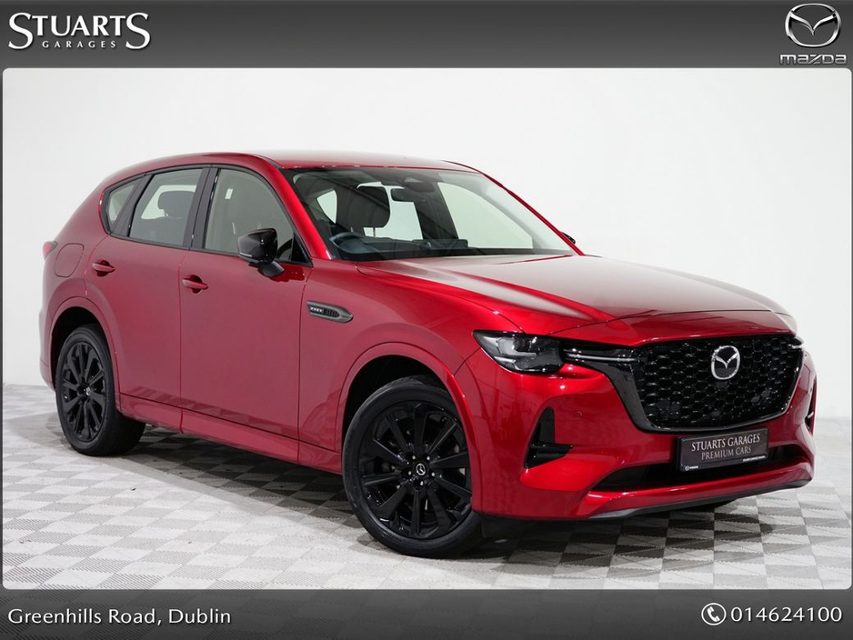Mazda CX-60 HOMURA, DRIVERS ASSISTANCE PACK, SOUL RED WITH BLACK LEATHER , RADAR CRUISE WITH MAZDA PILOT ASSIST, ADAPTIVE LED HEADLIGHTS, HEATED AND VENTILATED SE