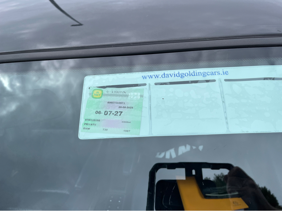 1987 BMW 7 Series 3L Petrol For Sale Images