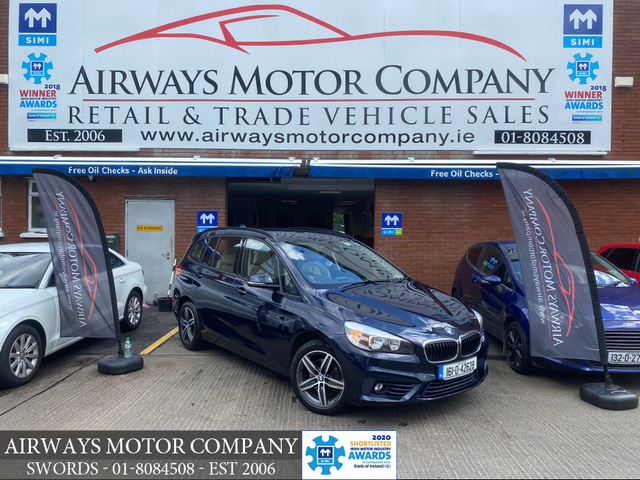 2016 BMW 2 SERIES GRAN TOURER * 2.0 * SPORT * 5DR * AUTOMATIC * 7SEATER * FULL LEATHER * SAT NAV * AIRCON * ALLOYS * FOGS *