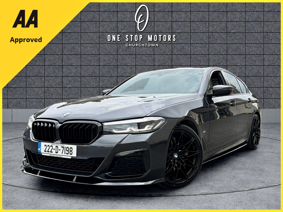 BMW 5 Series 520d G30 LCI (MILD HYBRID) CARBON BLACK-BEIGE LEATHER-12MONTH WARRANTY