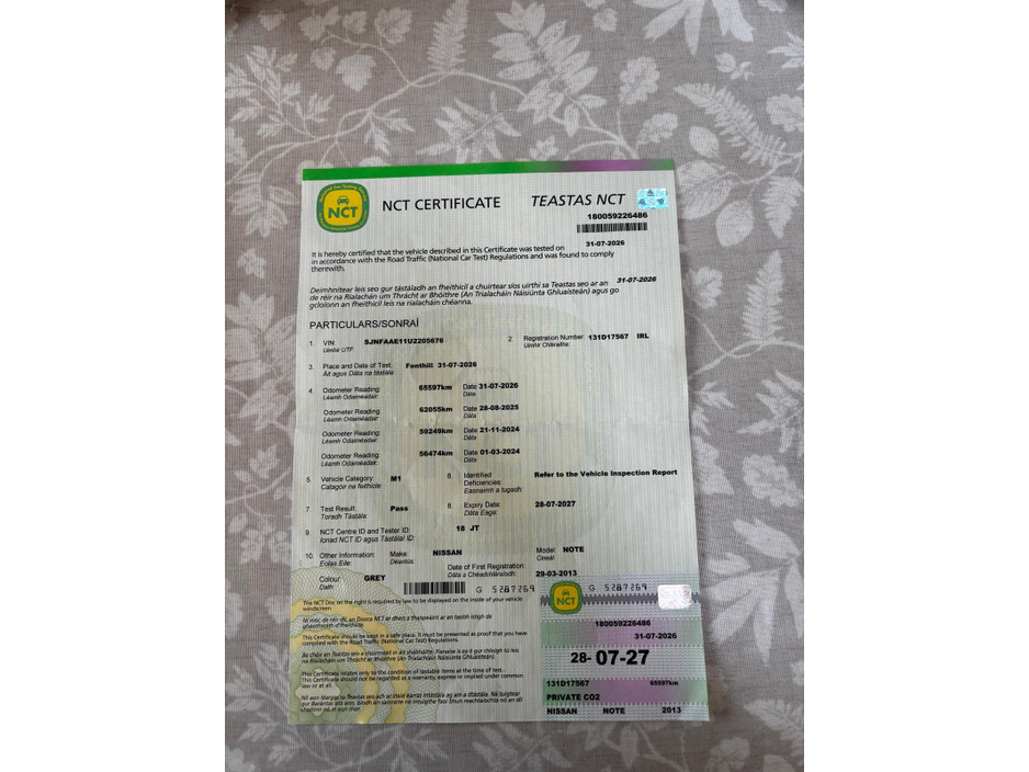 2013 Nissan Note 1.4L Petrol For Sale Images