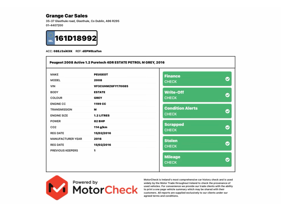 Peugeot 2008 1.2 Active Edition Petrol | AA approved | One owner | Full service history | 2 keys | June 27 nct | 200e tax | Sold serviced and valeted with motor history check and warranty provided, thank you. — thumbnail 3