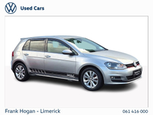 Volkswagen Golf GOLF 1.6 TDI DSG 5DR 110HP Comfortline ( FOR MORE INFORMATION PLEASE CONTACT GLENN ON 085 2061360 )THIS CAR IS SOLD WITH NO WARRANTY BUT WILL HAVE A NEW NCT