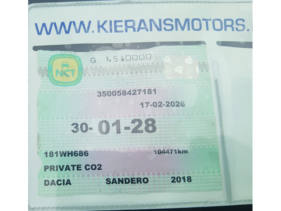2018 Dacia Sandero 1.5L Diesel For Sale Images