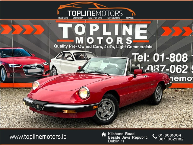 1987 ALFA ROMEO SPIDER //BRAND NEW RESPRAY//SPOTLESS/RARE