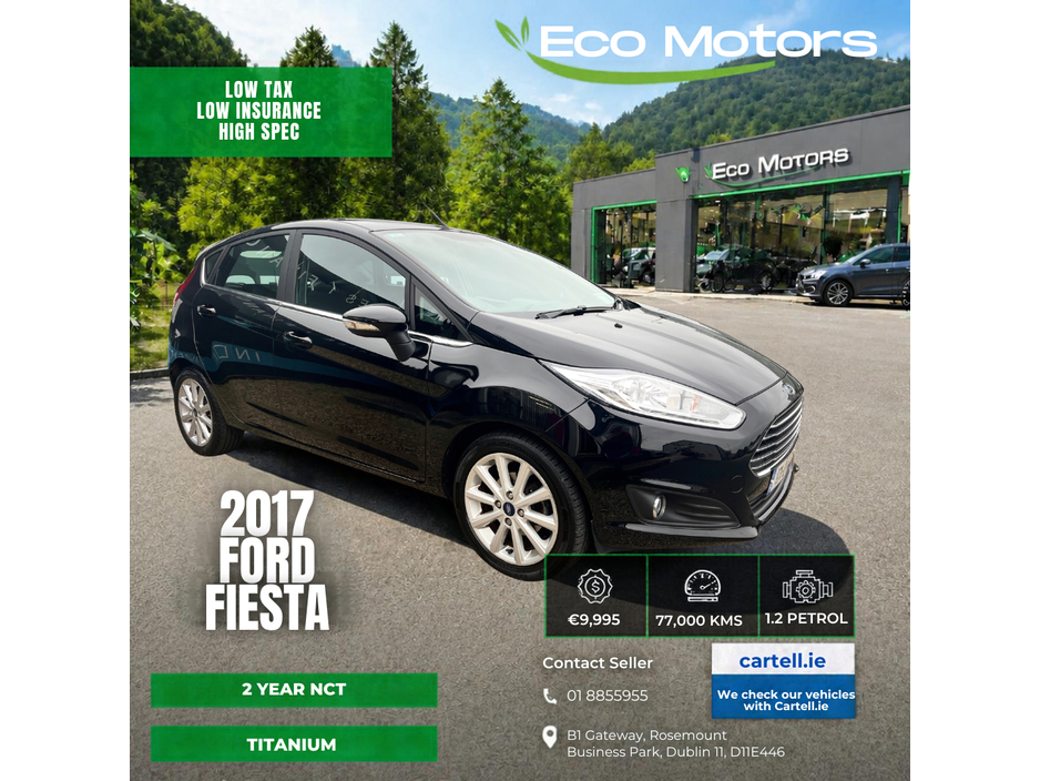 Ford Fiesta TITANIUM, 1.2 MANUAL, 2 YEAR NCT, LOW TAX