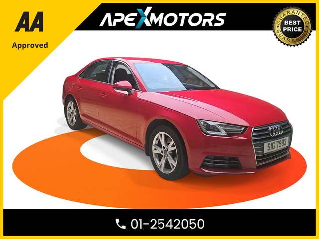 2017 AUDI A4 FINANCE ARRANGED * TOP-SPEC SPORT TFSI AUTO * LEATHER INTERIOR * NEW NCT OCT-27 * IMMACULATE * 5-STAMPS SERVICE HISTORY * AA APPROVED * 101 SAFETY CHECKLIST * AUTOMATIC (DSG) * HEATED SEATS * COLOUR R