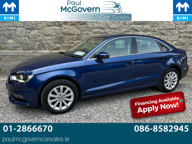 2016 AUDI A3 SAL 1.6 TDI 110 SE 4DR**//*€180 ROAD TAX**//**WARRANTY**//**TRADE IN ACCEPTED**//**METALLIC BLUE**//**ALLOYS**//**AIR CON**//**FINANCE ARRANGED!