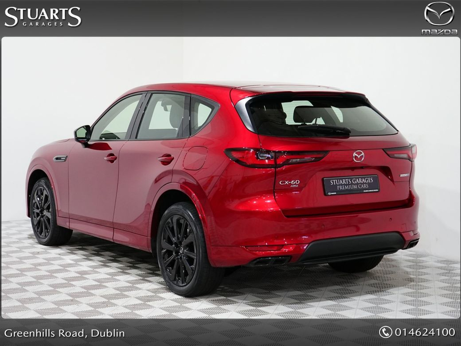 Mazda CX-60 HOMURA, DRIVERS ASSISTANCE PACK, SOUL RED WITH BLACK LEATHER , RADAR CRUISE WITH MAZDA PILOT ASSIST, ADAPTIVE LED HEADLIGHTS, HEATED AND VENTILATED SE — thumbnail 2