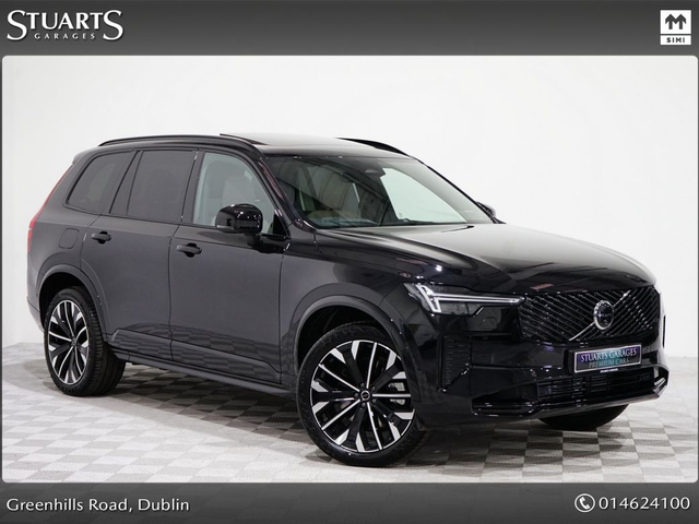 2025 VOLVO XC90 XC90 T8 PLUS DARK: ONYX BLACK METALLIC WITH CARDAMOM LEATHER, 21” DIAMOND CUT ALLOYS, PANORAMIC ROOF, HARMAN KARDON, MEMORY SEATS, 360 CAMERA
