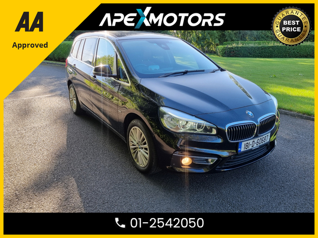 2018 BMW 2 SERIES GRAN TOURER FINANCE ARRANGED * TOP-SPEC LUXURY MODEL * 2.0 DIESEL AUTO * 7-SEATER * FULL LEATHER INTERIOR * AA APPROVED * NEW NCT JUN-27 * 101 SAFETY CHECKLIST * AUTOMATIC (DSG) * IMMACULATE * HEATED SEATS * COL