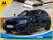 BMW X3 XDRIVE20D MSPORT PRO M-PERFORMANCE DIESEL AUTOMATIC // PHYTONIC BLUE // HEADUP DISPLAY // LED MATRIX LIGHTS // HEATED SEATS // UPGRADED X3M WHEEL PACKAGE // PRIVACY PACK // 360* SURROUND CAMERA