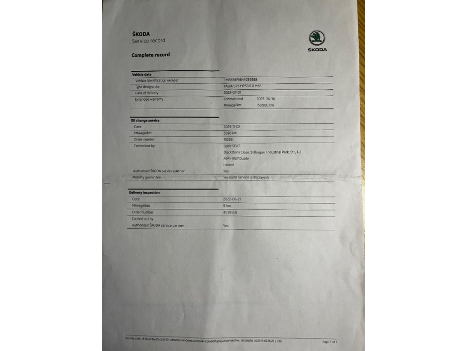 2022 Skoda Fabia 1L Petrol For Sale Images