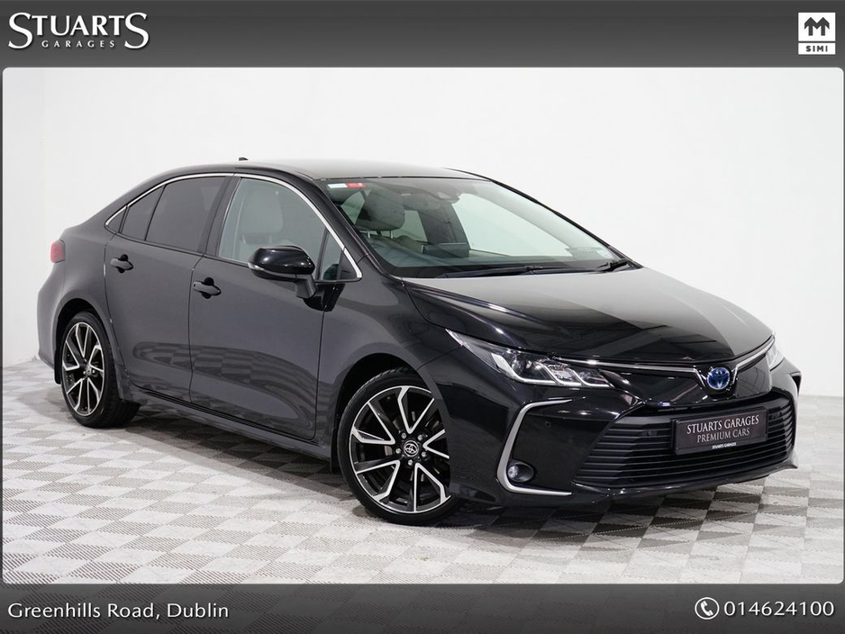 Toyota Corolla Hybrid SOL Saloon 4DR Auto*Night Sky Black Metallic with Light grey Partial leather*18" Bi-Tone Grey Alloys*