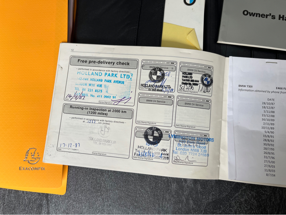 1987 BMW 7 Series 3L Petrol For Sale Images