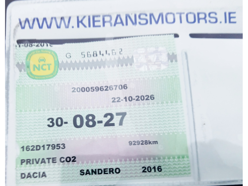 2016 Dacia Sandero 1.1L Petrol For Sale Images