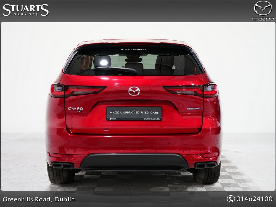 Mazda CX-60 *HOMURA PLUS PHEV 327ps 8AT AWD*HOMURA PLUS*DRIVERS ASSISTANCE PACK, CONVENIENCE PACK AND PANORAMIC SUNROOF, SOUL RED CRYSTAL WITH BLACK LEATHER* — thumbnail 8