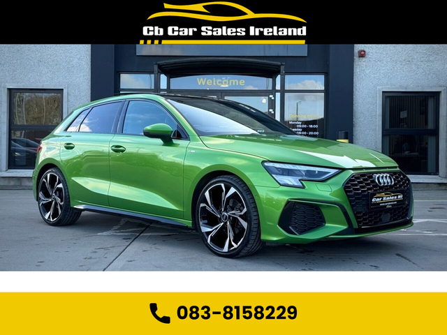 2021 AUDI A3 2.0 TDI 35 S line Sportback 5dr Diesel S Tronic Euro 6 (s/s) (150 ps) 1 OWNER + JAVA GREEN + C&S PACK + PAN ROOF + MEGA SPEC!