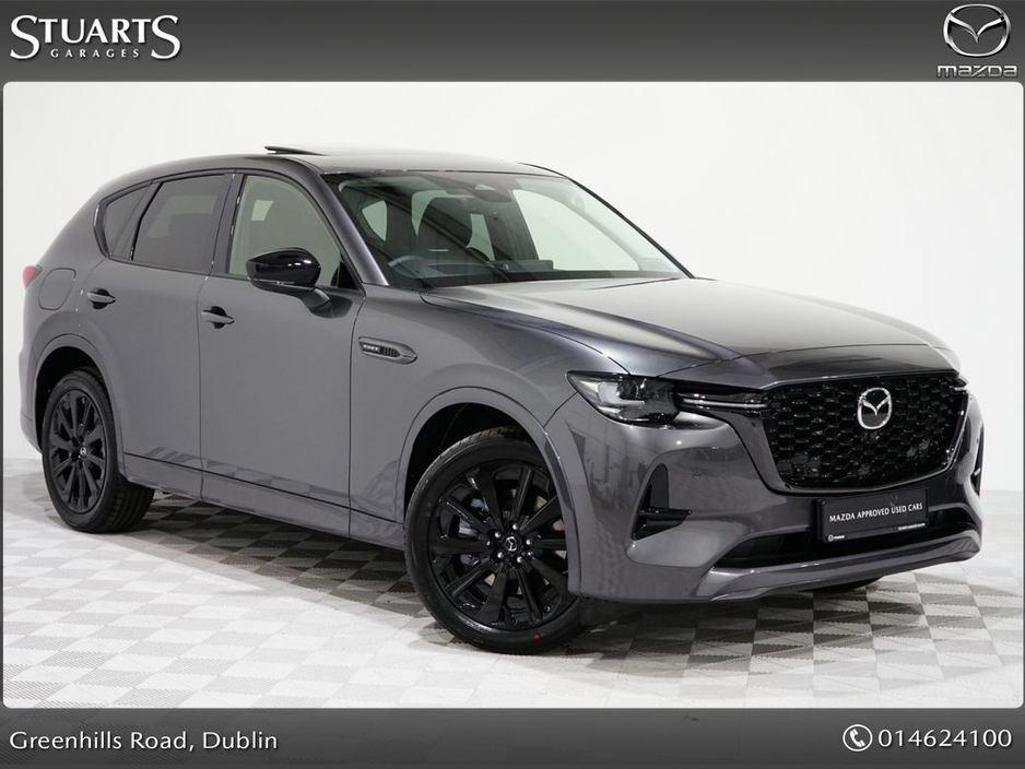 Mazda CX-60 HOMURA PLUS PHEV 327ps 8AT AWD*HOMURA PLUS*DRIVERS ASSISTANCE PACK, CONVENIENCE PACK AND PANORAMIC SUNROOF, MACHINE GREY WITH BLACK LEATHER , RADAR CR