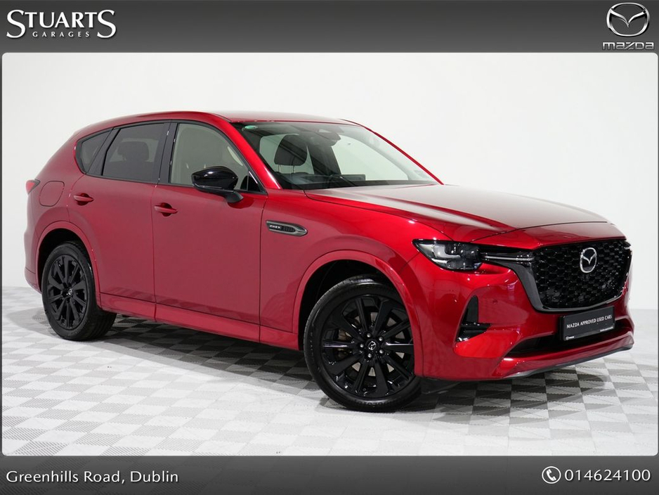 Mazda CX-60 *HOMURA PLUS PHEV 327ps 8AT AWD*HOMURA PLUS*DRIVERS ASSISTANCE PACK, CONVENIENCE PACK AND PANORAMIC SUNROOF, SOUL RED CRYSTAL WITH BLACK LEATHER*