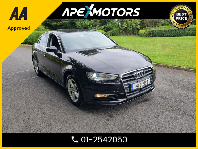 2014 AUDI A3 FINANCE ARRANGED * NEW NCT JUL-26 * IMMACULATE * STAMPED SERVICE HISTORY * AA APPROVED * 101 SAFETY CHECKLIST * AUTOMATIC (DSG) * COLOUR REVERSE CAMERA * LOW LOW KMs * ADAPTIVE CRUISE CONTROL