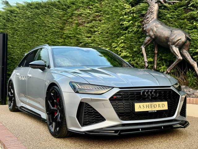 2021 AUDI RS6 6 CRBN BLK TFSI MHEV Q AVANT QUATTRO CARBON BLACK