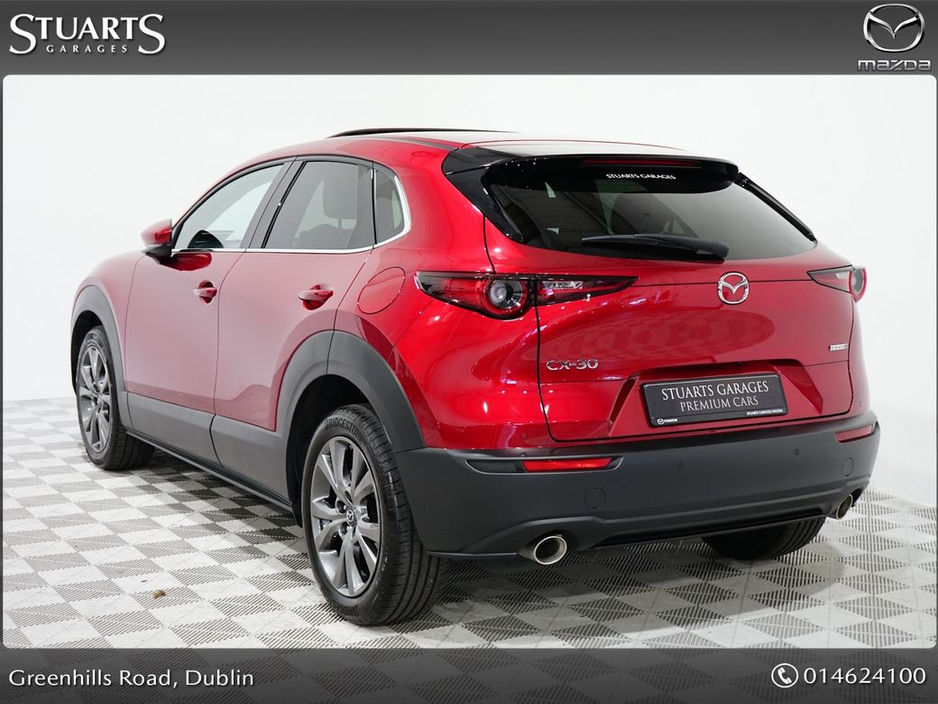 Mazda CX-30 CX-30 TAKUMI e-SKYACTIV X 186ps SOUL RED CRYSTAL WITH BLACK LEATHER, SUNROOF, 360 CAMERA, WIRELESS CHARGER, WIRELESS CARPLAY, ELECTRIC MEMORY SEATS — thumbnail 2